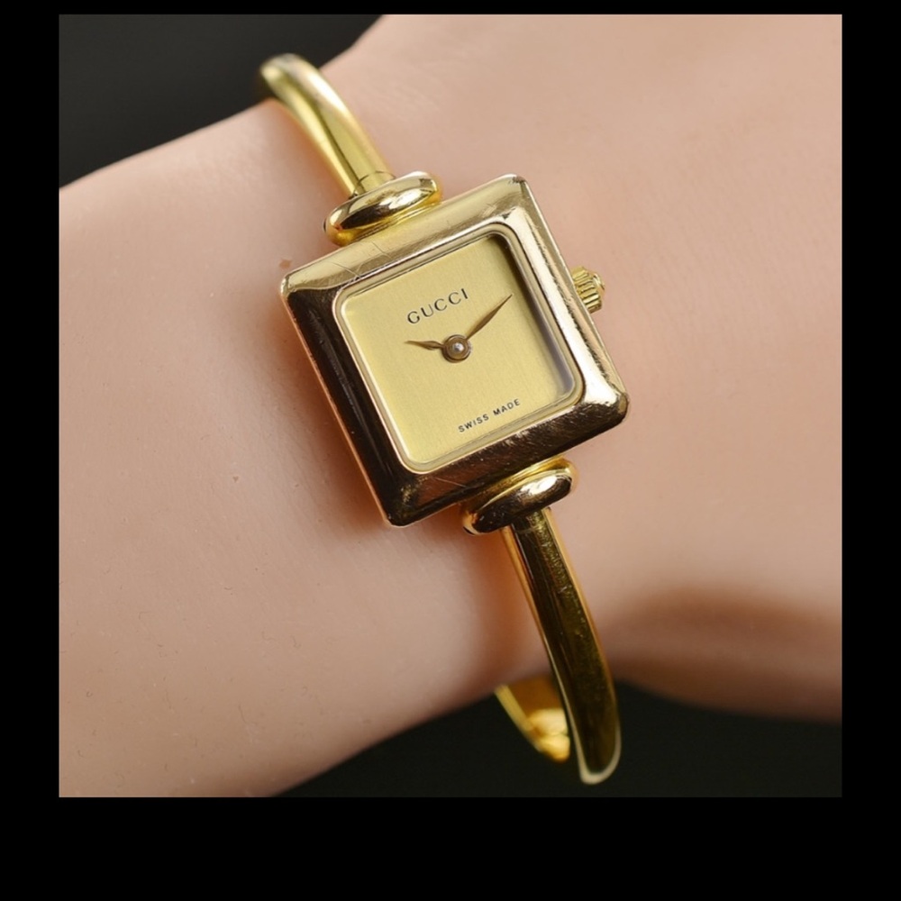 Gold-Tone Ladies Bangle Watch - Swiss Made